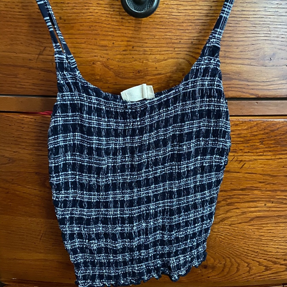 Blue Striped crop top